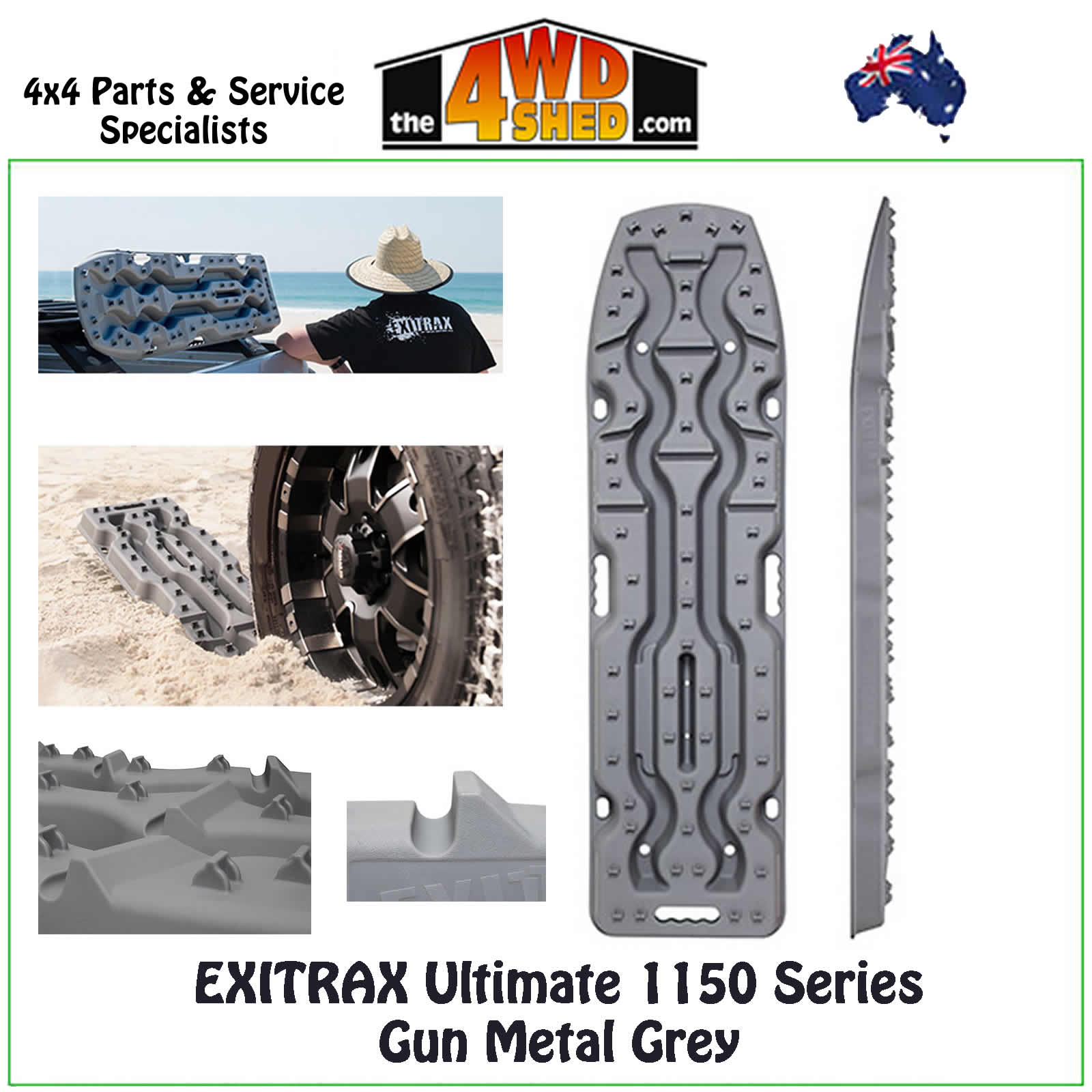 EXITRAX Ultimate 1150 Recovery Board Kit - Gun Metal Grey