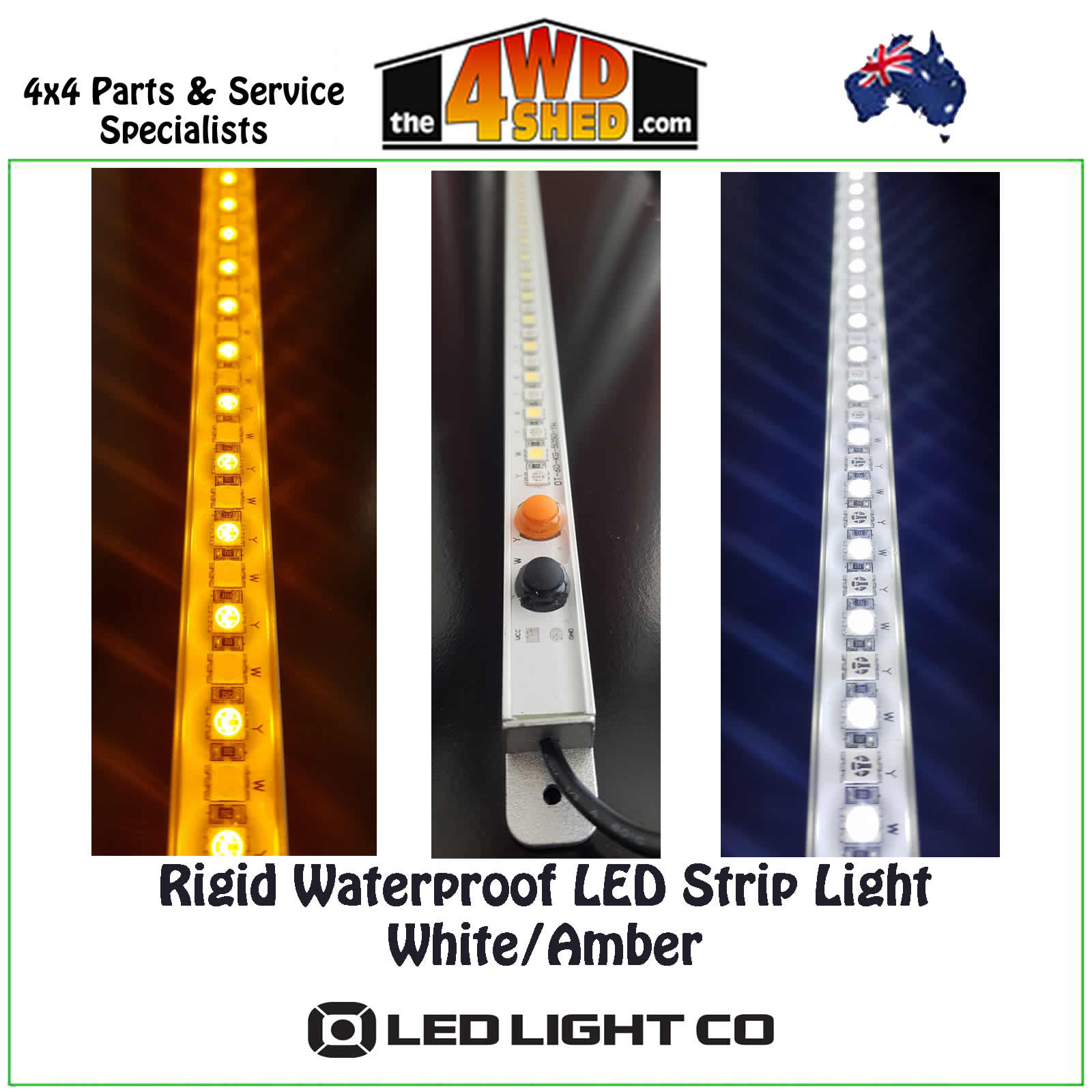 LED Light Strip, USB, Dimmable, White/Amber