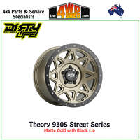 Matte Gold Theory 9305 Street Series 17x9 0P 5x150 110.1