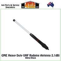 GME UHF Heavy Duty Radome Antenna 2.1dBi White / Black