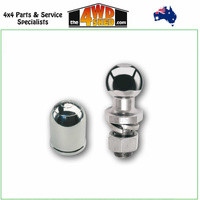 Chrome 50mm Tow Ball 3.5T 7/8" x 51mm & Tow Ball Cover with Spring Clip