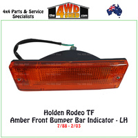 Holden Rodeo TF Front Bumper Bar Amber Indicator 7/88 - 2/03 - Left