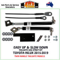 Easy Up & Slow Down Tailgate Strut Kit Toyota Hilux 2015-2019 suits Twin Handle Tailgates