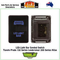 LED Light Bar Switch 12V BLUE Toyota Prado 150 Series Landcruiser 79 200 Series Hilux GUN