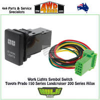 Work Lights Switch 12V BLUE Toyota Prado 150 Series Landcruiser 79 200 Series Hilux GUN