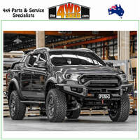 Elite Non Loop Winch Bull Bar Ford Ranger PX2 PX3 Black Tow Points & Black Bash Plate