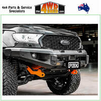 Elite Non Loop Winch Bull Bar Ford Ranger PX2 PX3 Orange Tow Points & Black Bash Plate