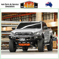 Elite Non Loop Winch Bull Bar Isuzu DMAX 2020-On - Black Tow Points & Orange Bash Plates