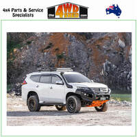 Elite Non Loop Bar Mitsubishi Pajero Sport QF - Black Tow Points & Orange Bash Plate