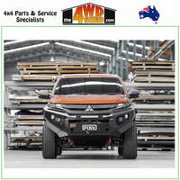 Elite Non Loop Winch Bull Bar Mitsubishi Triton MR - Orange Tow Points & Black Bash Plates