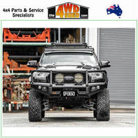 Elite Loop Winch Bull Bar Ford Ranger PX2 PX3 Black Tow Points & Black Bash Plate