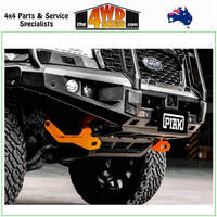 Elite Loop Winch Bull Bar Ford Ranger PX2 PX3 Orange Tow Points & Black Bash Plate