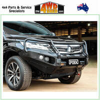 Elite Loop Bar Mitsubishi Pajero Sport QE - Black Tow Points & Black Bash Plate