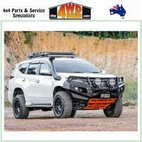 Elite Loop Bar Mitsubishi Pajero Sport QF - Black Tow Points & Orange Bash Plate 