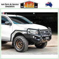 Elite Loop Winch Bull Bar Mitsubishi Triton MQ - Black Tow Points & Black Bash Plates