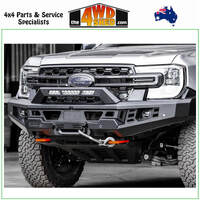 Genesis Non Loop Winch Bull Bar Ford Ranger Next Gen 5/2022-On - Orange Tow Points & Black Bash Plates