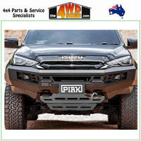 Genesis Non Loop Winch Bull Bar Isuzu MUX 6/2021-On - Black Tow Points & Grey Bash Plates