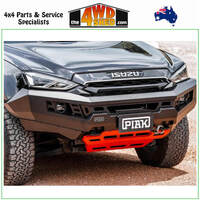 Genesis Non Loop Winch Bull Bar Isuzu MUX 6/2021-On - Black Tow Points & Orange Bash Plates