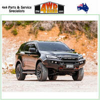 Genesis Non Loop Winch Bull Bar Isuzu MUX 6/2021-On - Orange Tow Points & Black Bash Plates