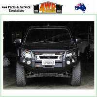 Elite Loop Winch Bull Bar Isuzu DMAX 2012-2016 - Black Tow Points & Black Bash Plates