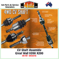 CV Shaft Assembly Great Wall V200 X200 06/09-On