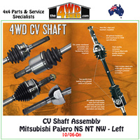 CV Shaft Assembly Mitsubishi Pajero NS NT NW 10/06-On - Left