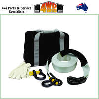 Small Heavy Duty Recovery Kit Snatch Strap Gloves & Shackles