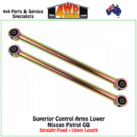 Lower Control Arms Nissan Patrol GQ Straight Fixed +10mm Length