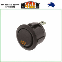 Round Rocker Switch ON/OFF 12/24V 20amp Amber Illumination