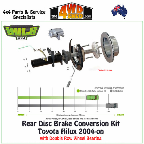 Rear Disc Brake Conversion Kit Toyota Hilux 