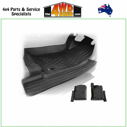 5D TPE Molded Floor Mats Toyota Prado 150 Series 7 Seat 2009-On - Front