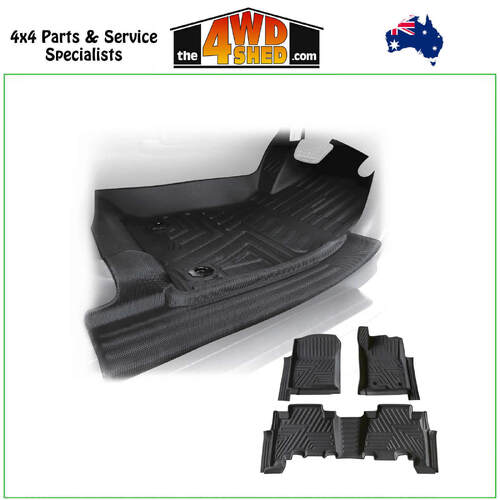 5D TPE Molded Floor Mats Toyota Prado 150 Series 7 Seat 2009-On