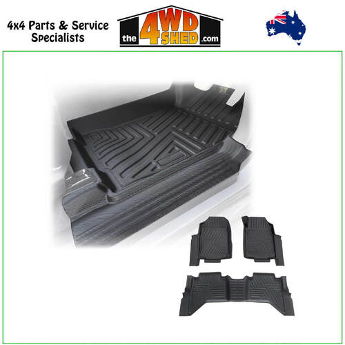 5D TPE Molded Floor Mats Holden Colorado RG Dual Cab 2012+