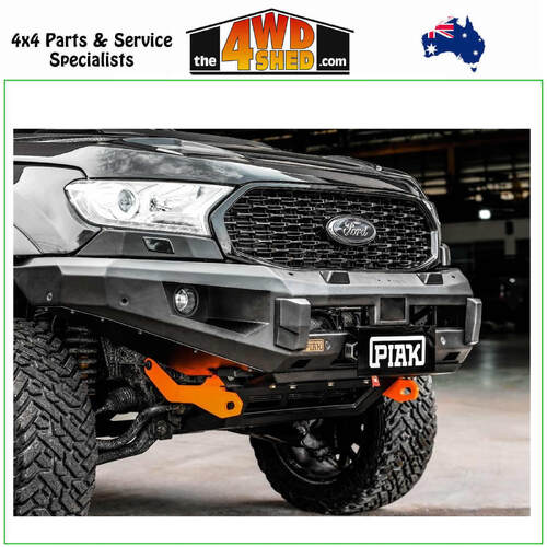 Elite Non Loop Winch Bull Bar Ford Ranger PX2 PX3 Orange Tow Points & Black Bash Plate