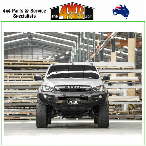 Elite Non Loop Winch Bull Bar Isuzu DMAX 2020-2024 - Black Tow Points & Black Bash Plates