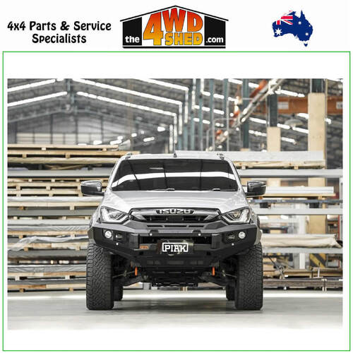 Elite Non Loop Winch Bull Bar Isuzu DMAX 2020-On - Orange Tow Points & Black Bash Plates