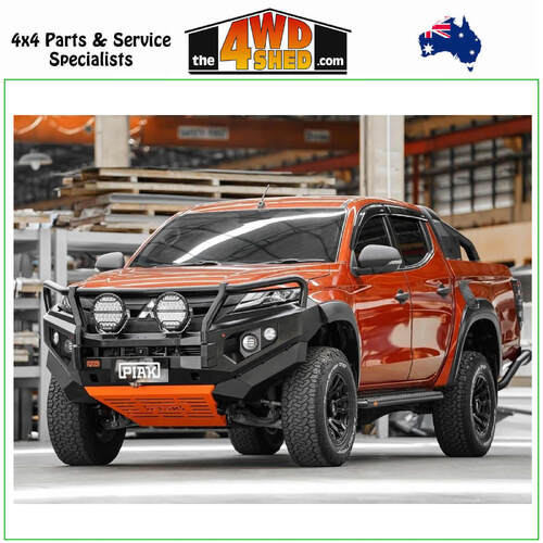 Elite Loop Winch Bull Bar Mitsubishi Triton MR - Black Tow Points & Orange Bash Plates