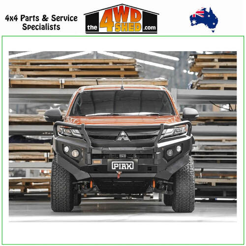 Elite Loop Winch Bull Bar Mitsubishi Triton MR - Orange Tow Points & Black Bash Plates