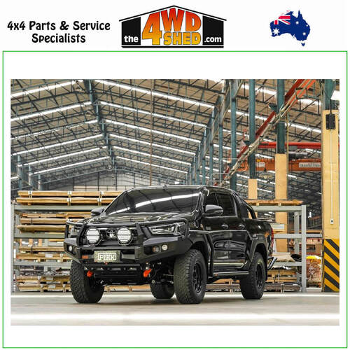 Elite Loop Winch Bull Bar Toyota Hilux 2020-2024 - Orange Tow Points & Black Bash Plate