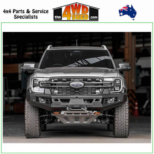 Genesis Non Loop Winch Bull Bar Ford Ranger Next Gen 5/2022-On - Orange Tow Points & Grey Bash Plates