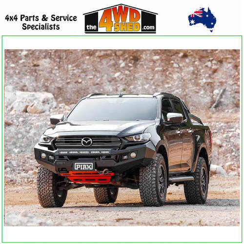 Genesis Non Loop Winch Bull Bar Mazda BT50 7/2020-On - Black Tow Points & Orange Bash Plates