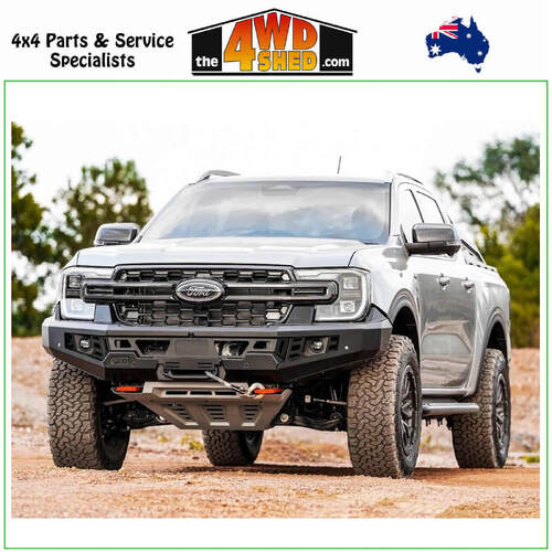 Genesis Non Loop Winch Bull Bar Ford Ranger Next Gen 5/2022-On - Orange Tow Points & Grey Bash Plates