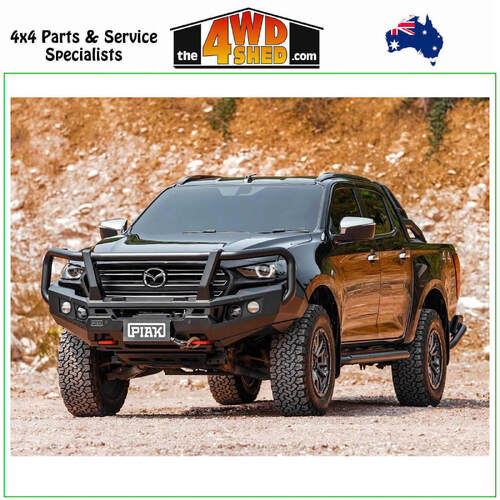 Genesis Loop Winch Bull Bar Mazda BT50 7/2020-On - Orange Tow Points & Black Bash Plates