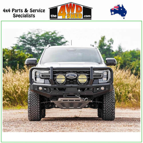 Genesis Loop Winch Bull Bar Ford Ranger Next Gen 5/2022-On - Black Tow Points & Grey Bash Plates